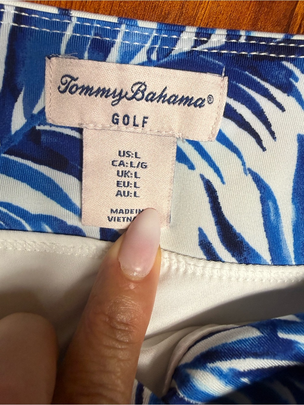 Tommy Bahama Blue Tropical Print Skirt - Picture 7 of 8